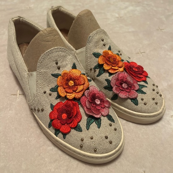 Soludos Anthropologie Bahia Floral Sneakers Women’s 8.5 - Picture 3 of 9